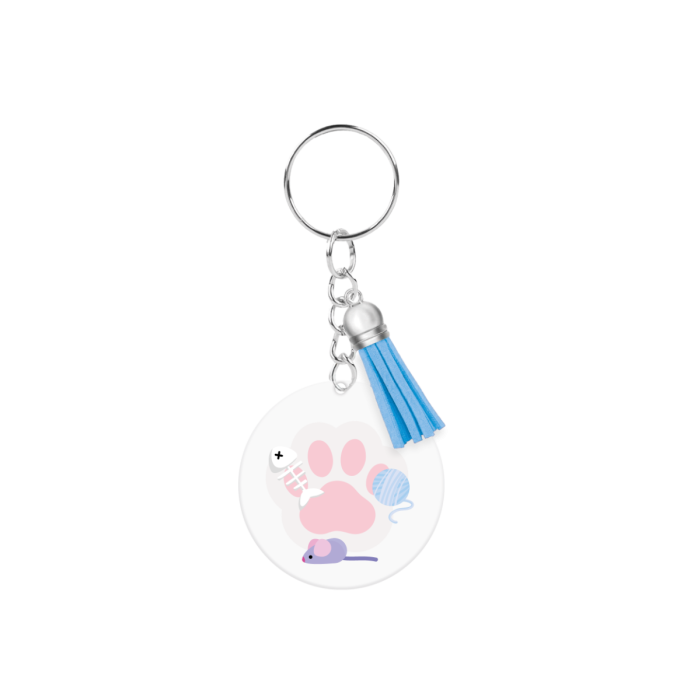 acryl sleutelhanger kat