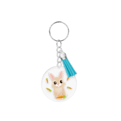 acryl sleutelhanger konijn
