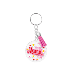 acryl sleutelhanger mama