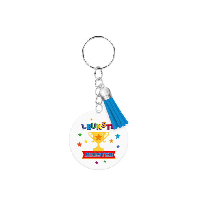 acryl sleutelhanger meester