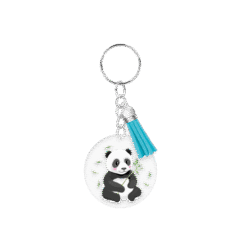 acryl sleutelhanger panda
