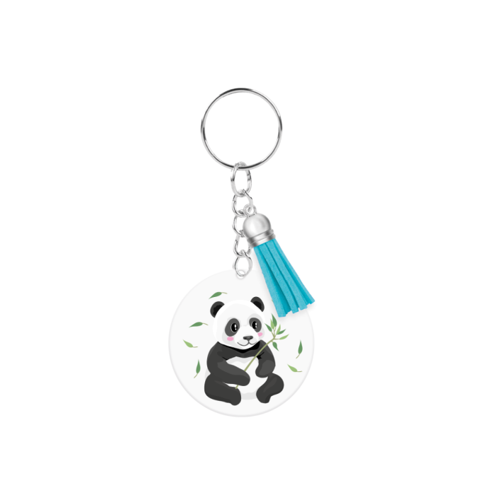 acryl sleutelhanger panda