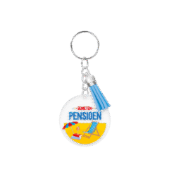 acryl sleutelhanger pensioen