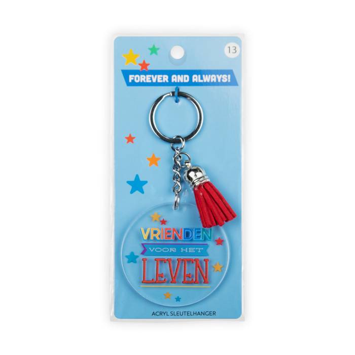 acryl sleutelhanger vrienden verpakking