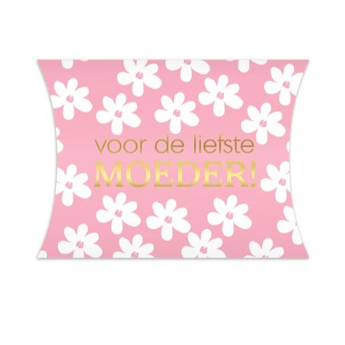 roze gondeldoosje voor de liefste Moeder! met bloemenprint