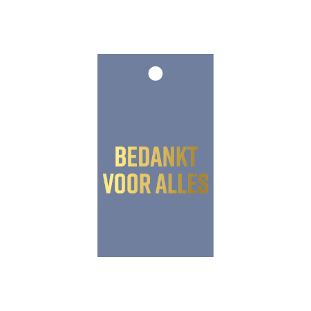langwerpig kadolabel bedankt voor alles