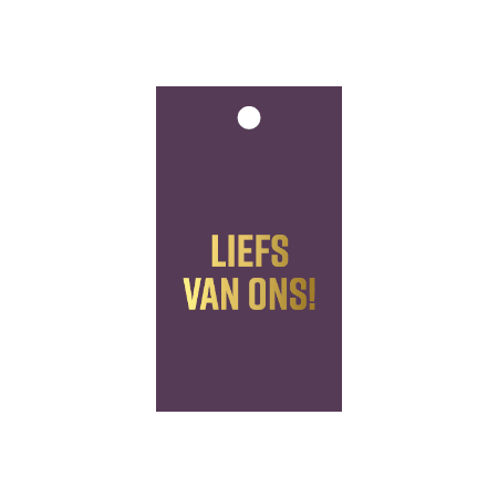 kadolabel liefs van ons! in goud