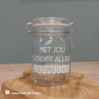 weckpot met jou loopt alles gesmeerd, weckpot dag van de medewerker, Beertenhuis
