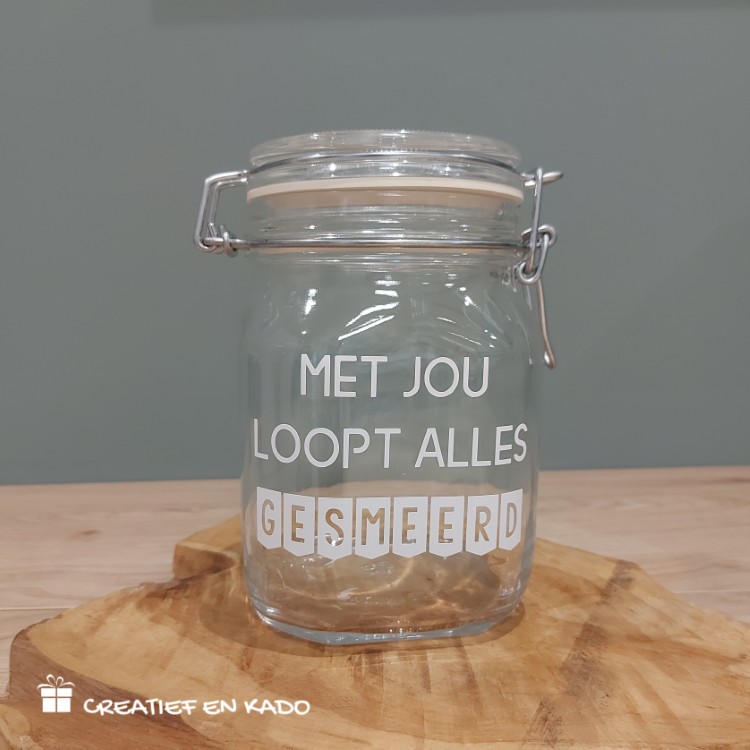 weckpot met jou loopt alles gesmeerd, weckpot dag van de medewerker, Beertenhuis