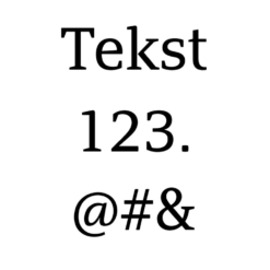 Voorbeeld lettertype Adamant
