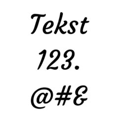 Voorbeeld lettertype Gourgette