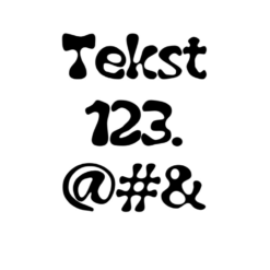 Voorbeeld lettertype Flubber