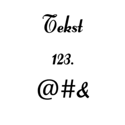 Voorbeeld lettertype Forelle