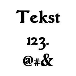 Voorbeeld lettertype Grantham