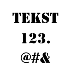 Voorbeeld lettertype Stencil