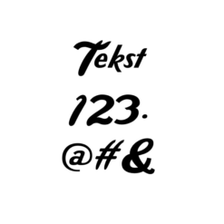 Voorbeeld lettertype Wildride
